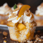 Peach Cobbler Cupcakes