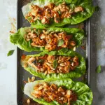 Peanut Chicken Lettuce Wraps