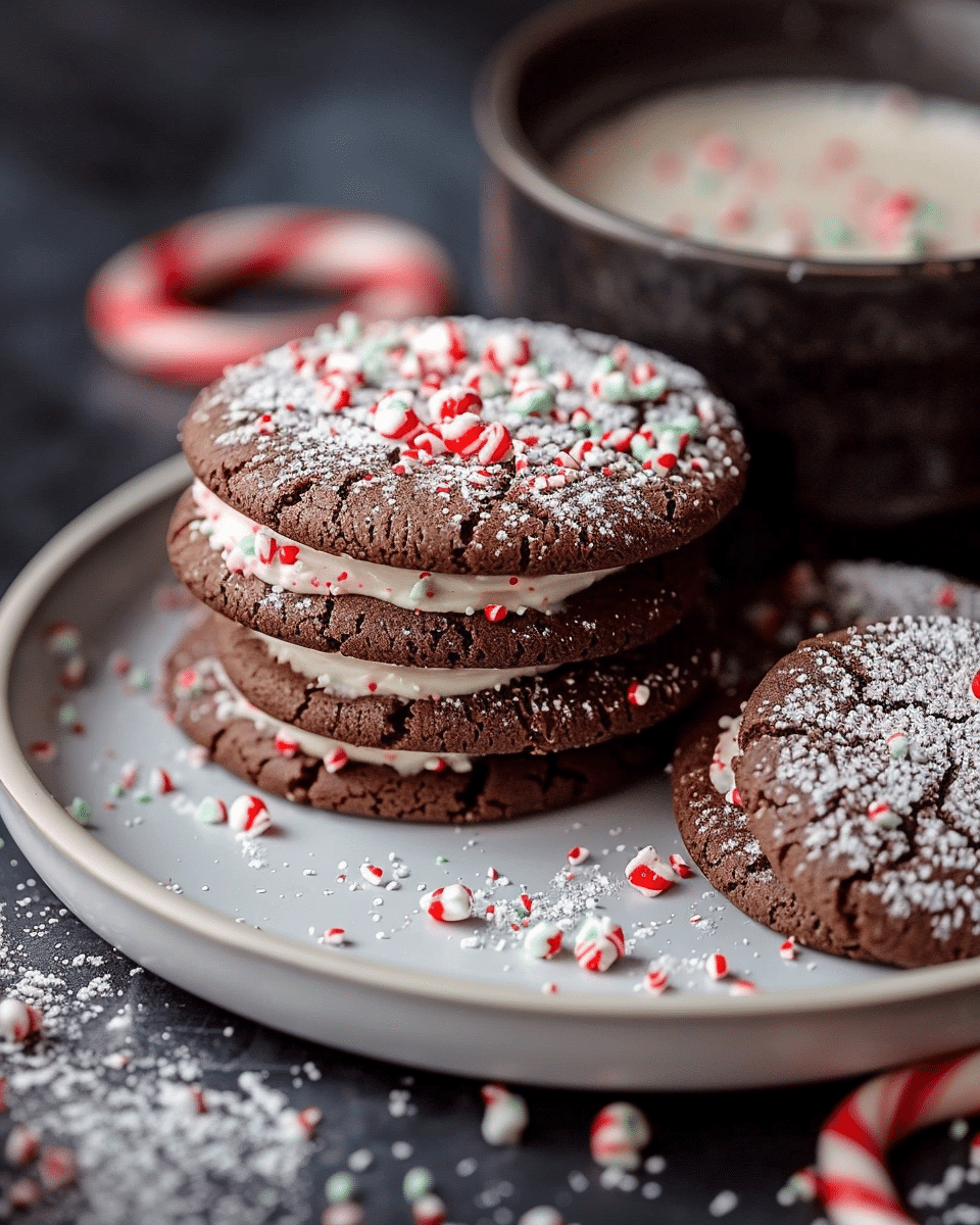 Peppermint Hot Chocolate Cookies