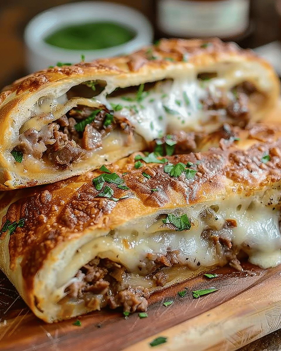 Philly Cheesesteak Stromboli