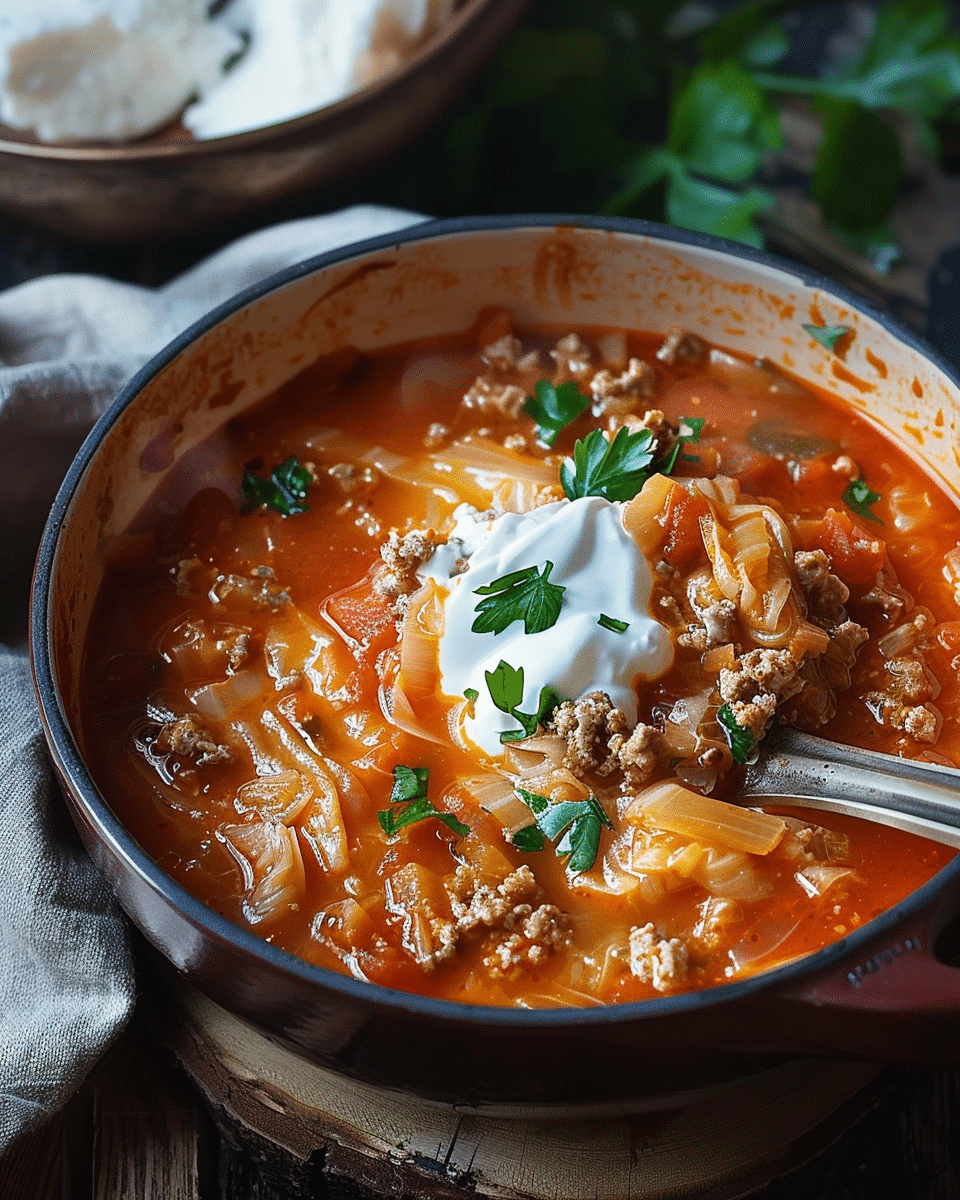 Polish Stuffed Cabbage Soup