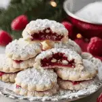 Raspberry-Filled Almond Snow Cookies – Festive Treat