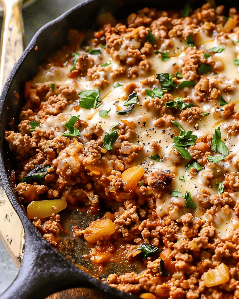 Simple Ground Turkey Pepper Skillet