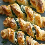 Spinach and Feta Puff Pastry Twists
