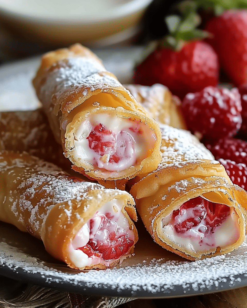 Strawberry Cheesecake Eggroll Bites