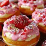 Strawberry Cheesecake Stuffed Donuts