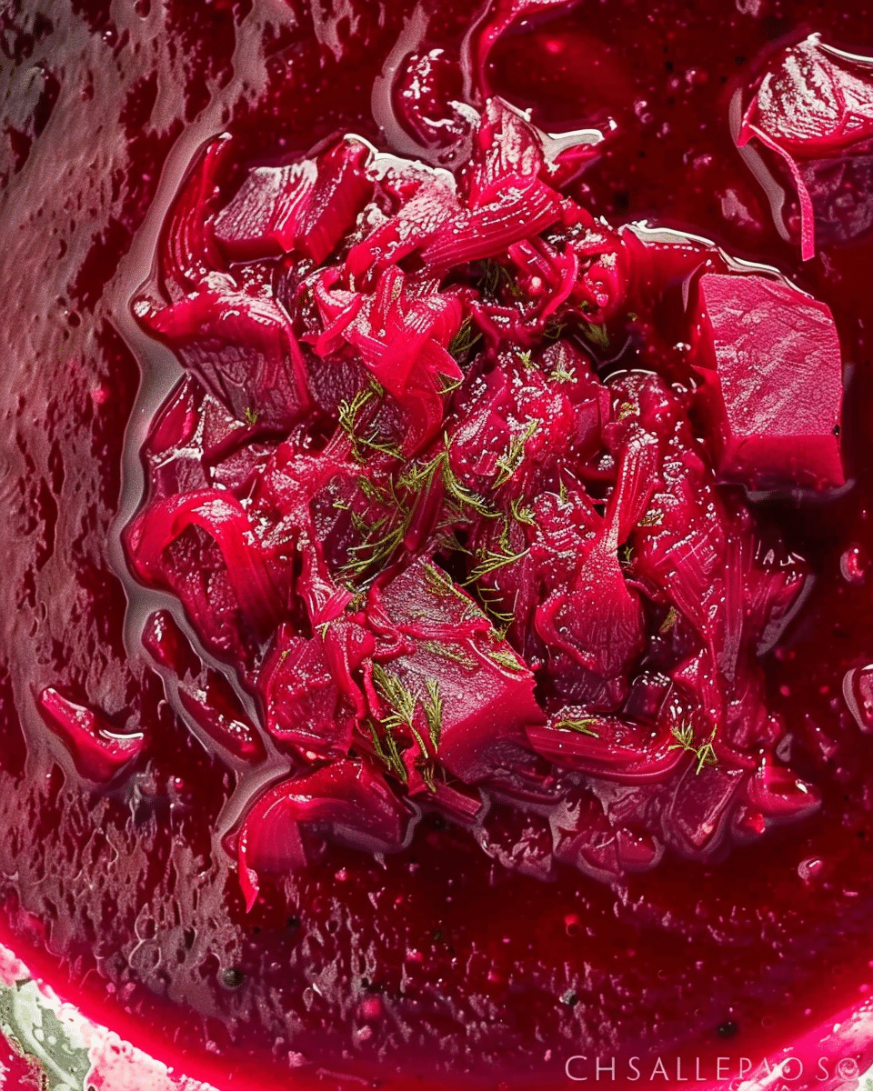 Ukrainian Beet Soup - Borsch {In Pressure Cooker}