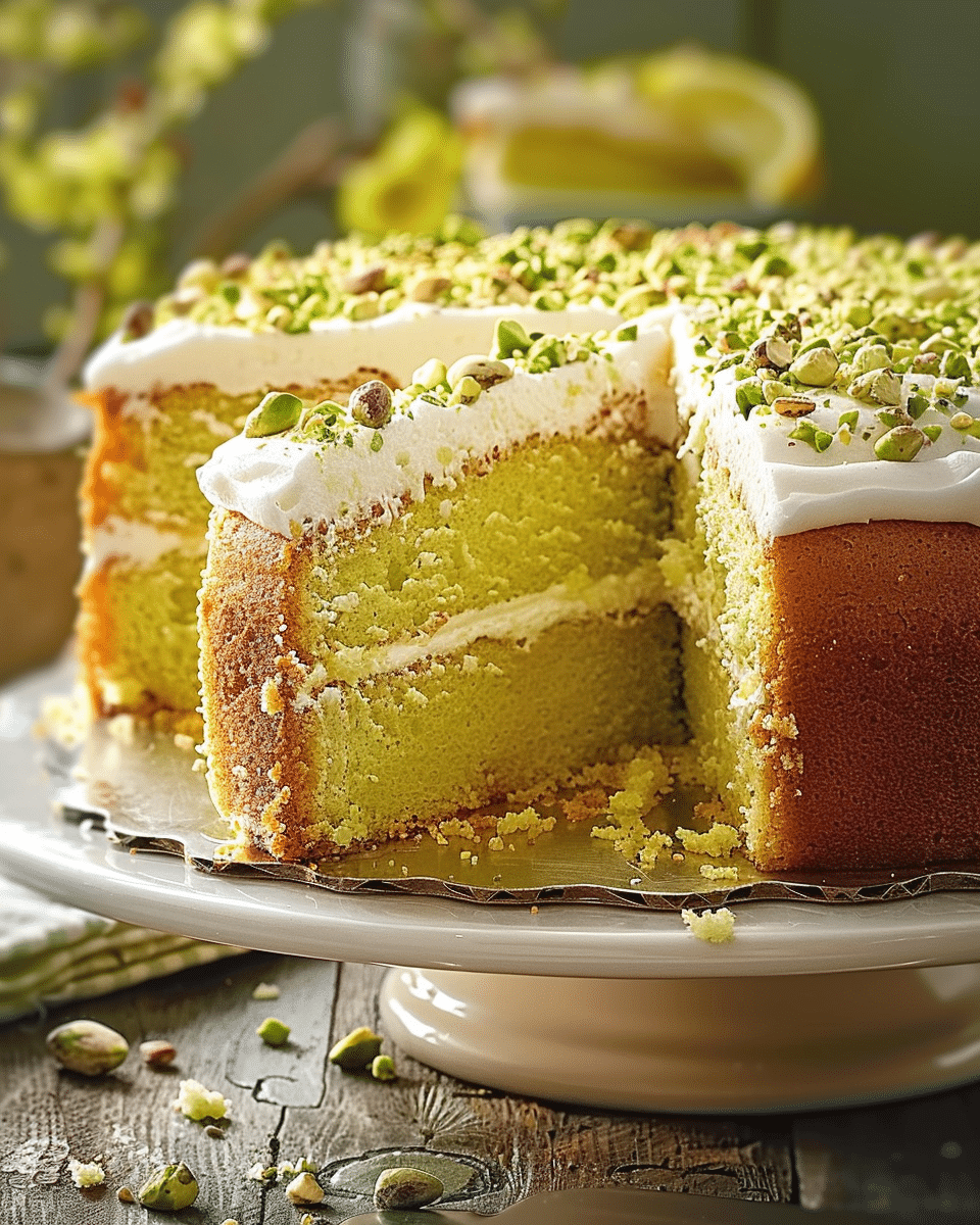 Zesty Pistachio Bliss Cake