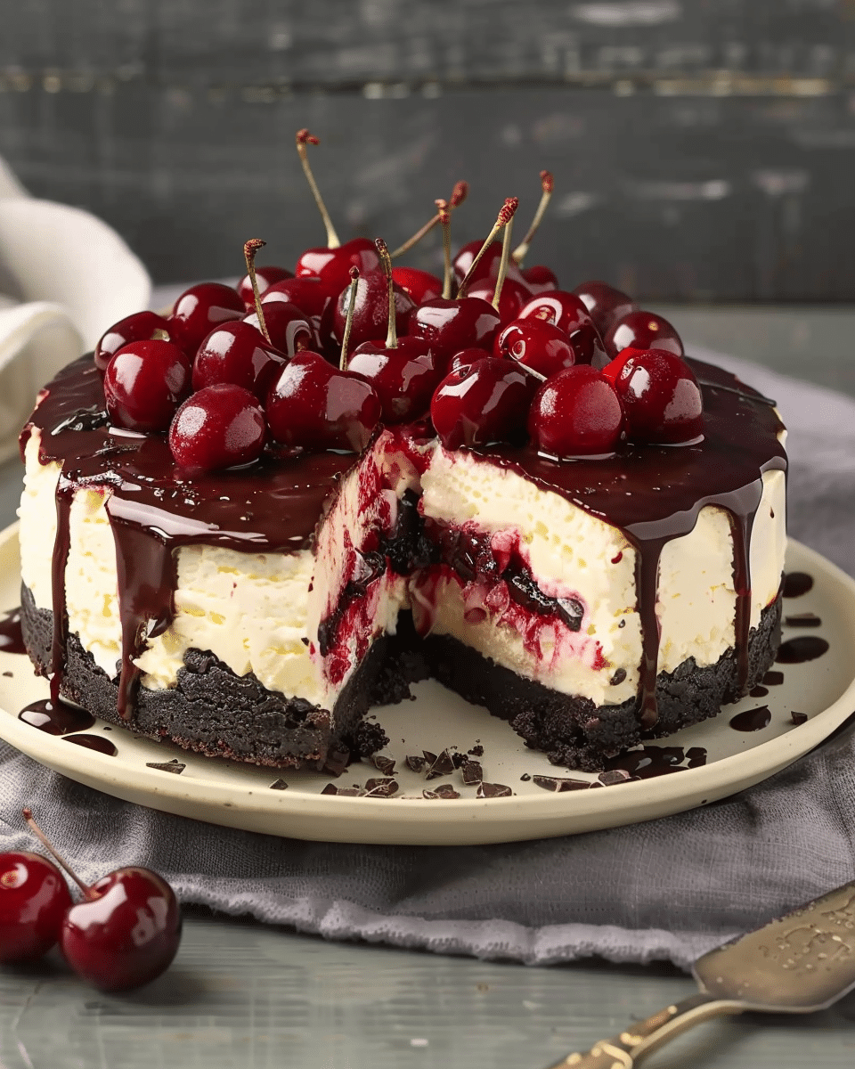 Chocolate Cherry Cheesecake