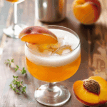 Roasted Peach Bourbon Cocktail Recipe