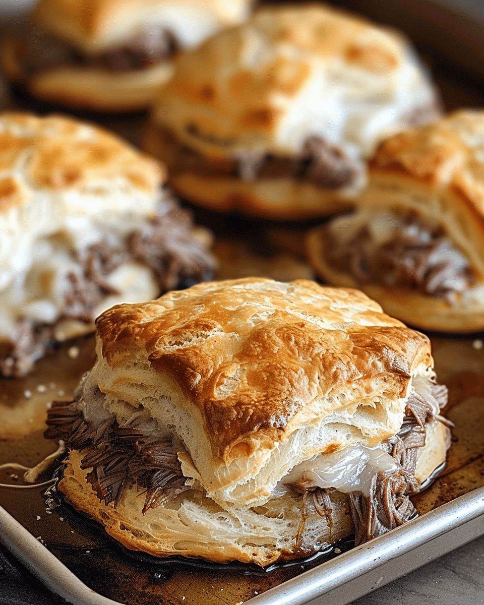 Baked French Dip Biscuits