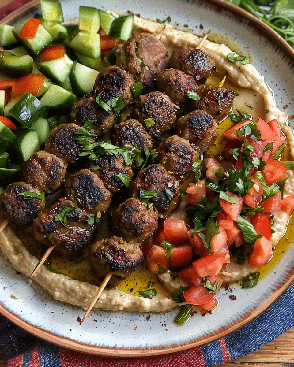 Beef Kefta with Hummus and Tomato Cucumber Salad: An Incredible Ultimate Recipe