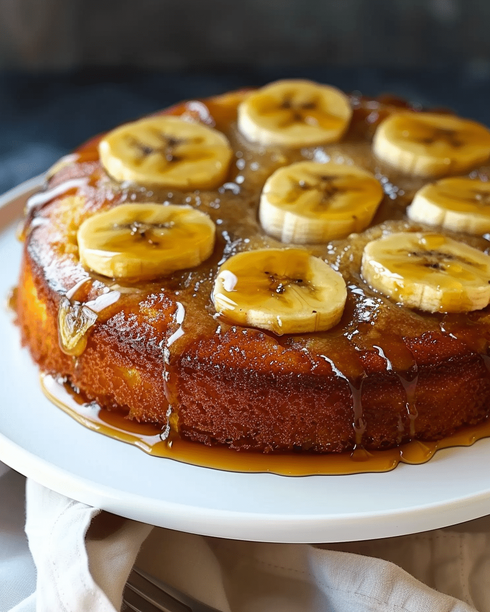 Caramelized Upside-Down Banana Cake