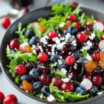 Cranberry Blueberry Salad with Blueberry Balsamic Dressing: A Refreshing, Flavorful Experience