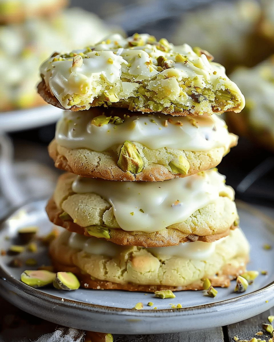 Creamy Pistachio White Chocolate Cookies – Easy Dessert Recipe