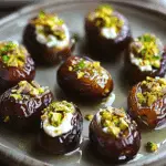 Honey Pistachio Ricotta Stuffed Dates