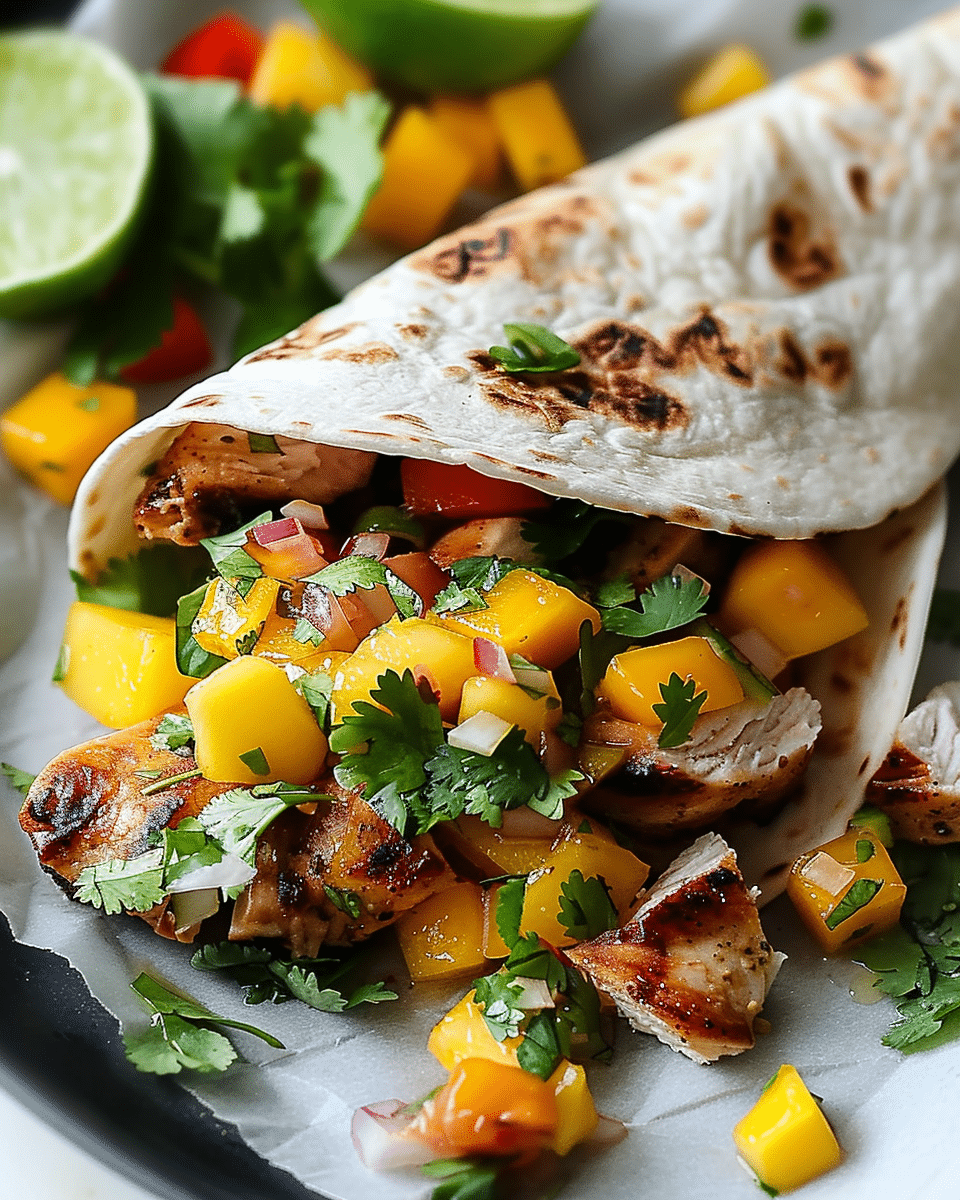Jerk Chicken Burritos with Mango Salsa: A Fiesta of Bold Flavors