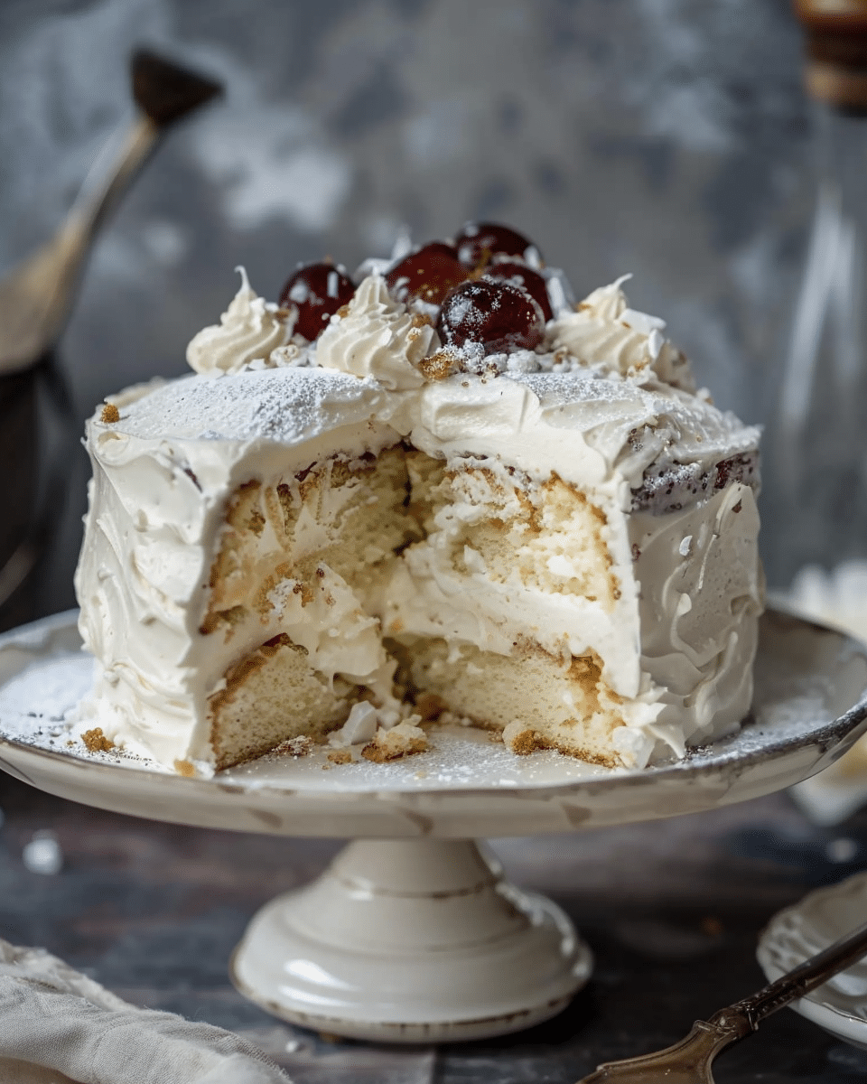 Kiev Cake – Hazelnut Meringue, Cherry, Russian Buttercream