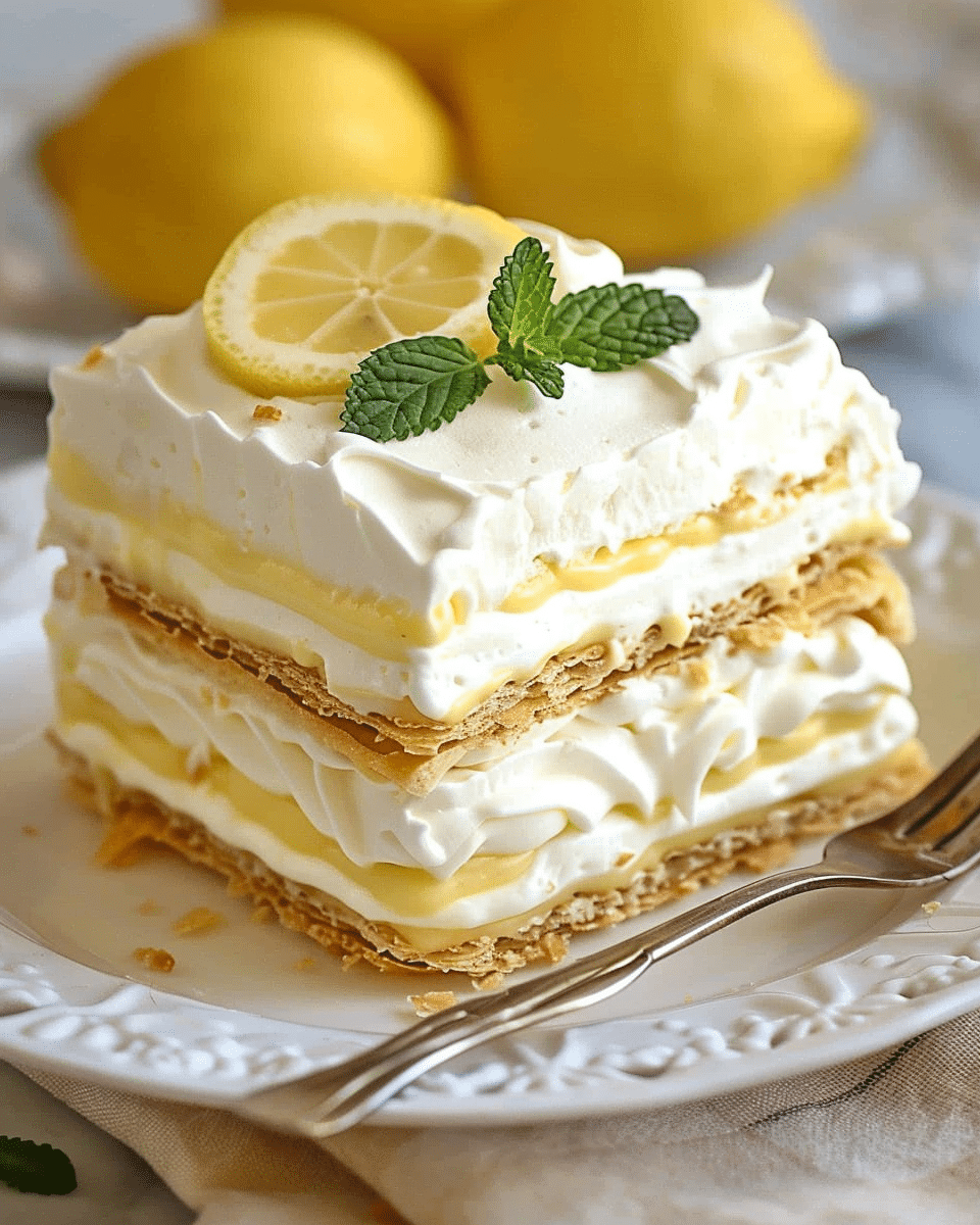 No-Bake Lemon Eclair Cake Recipe