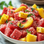 Peach Watermelon Salad: An Amazing Ultimate Recipe