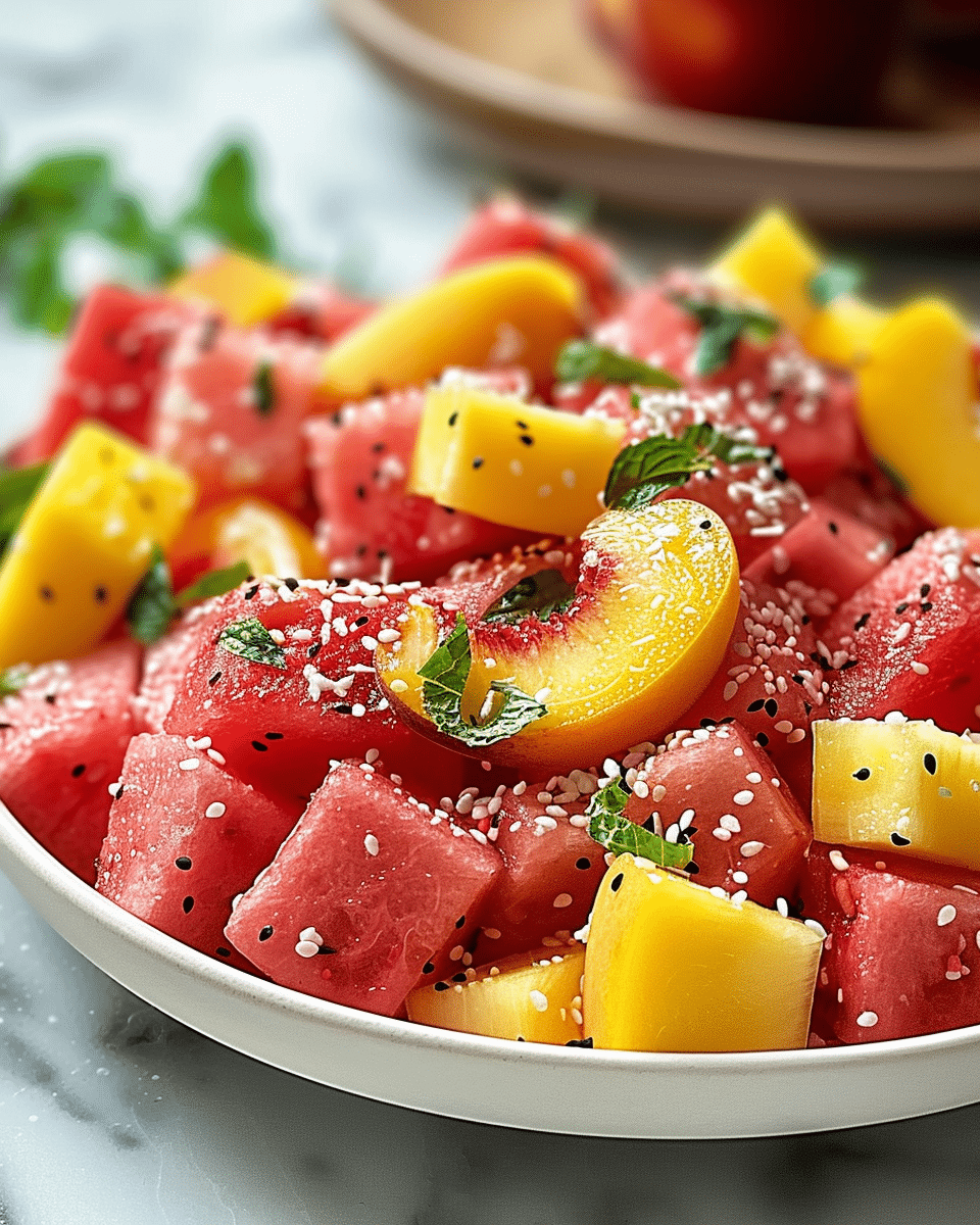 Peach Watermelon Salad: An Amazing Ultimate Recipe