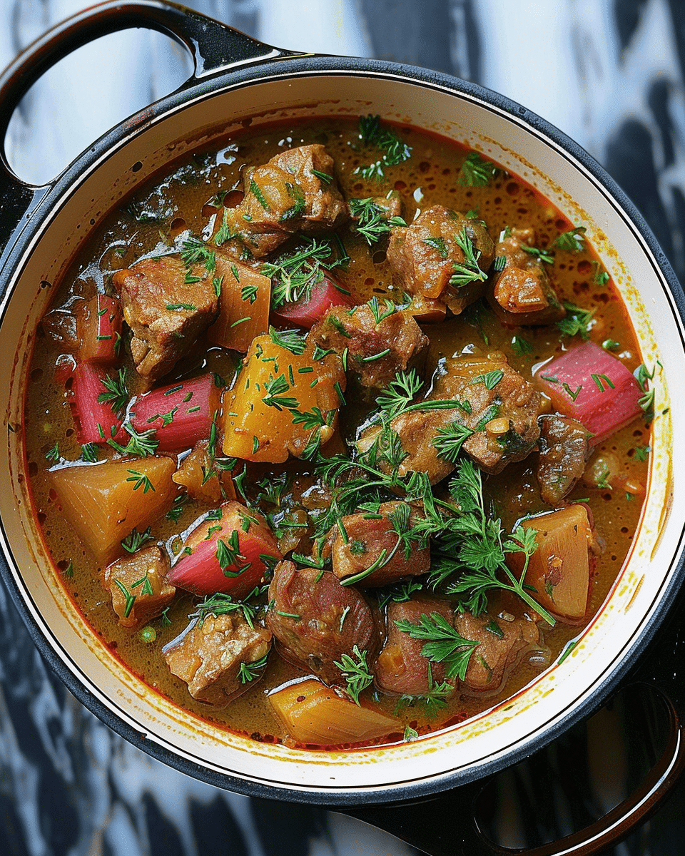 Persian Rhubarb and Herb Stew: A Flavorful and Refreshing Dish