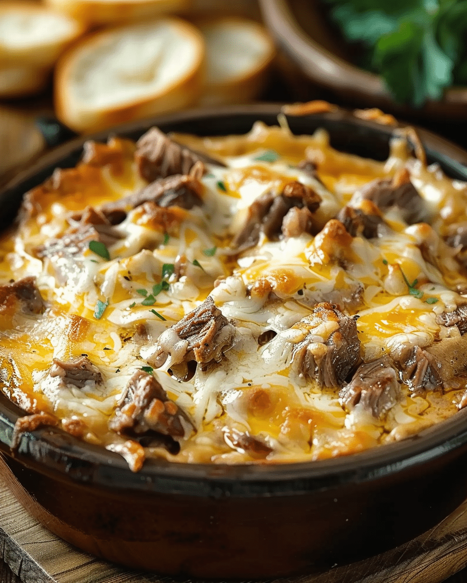 Pot Roast Beef Philly Cheese Steak Dip