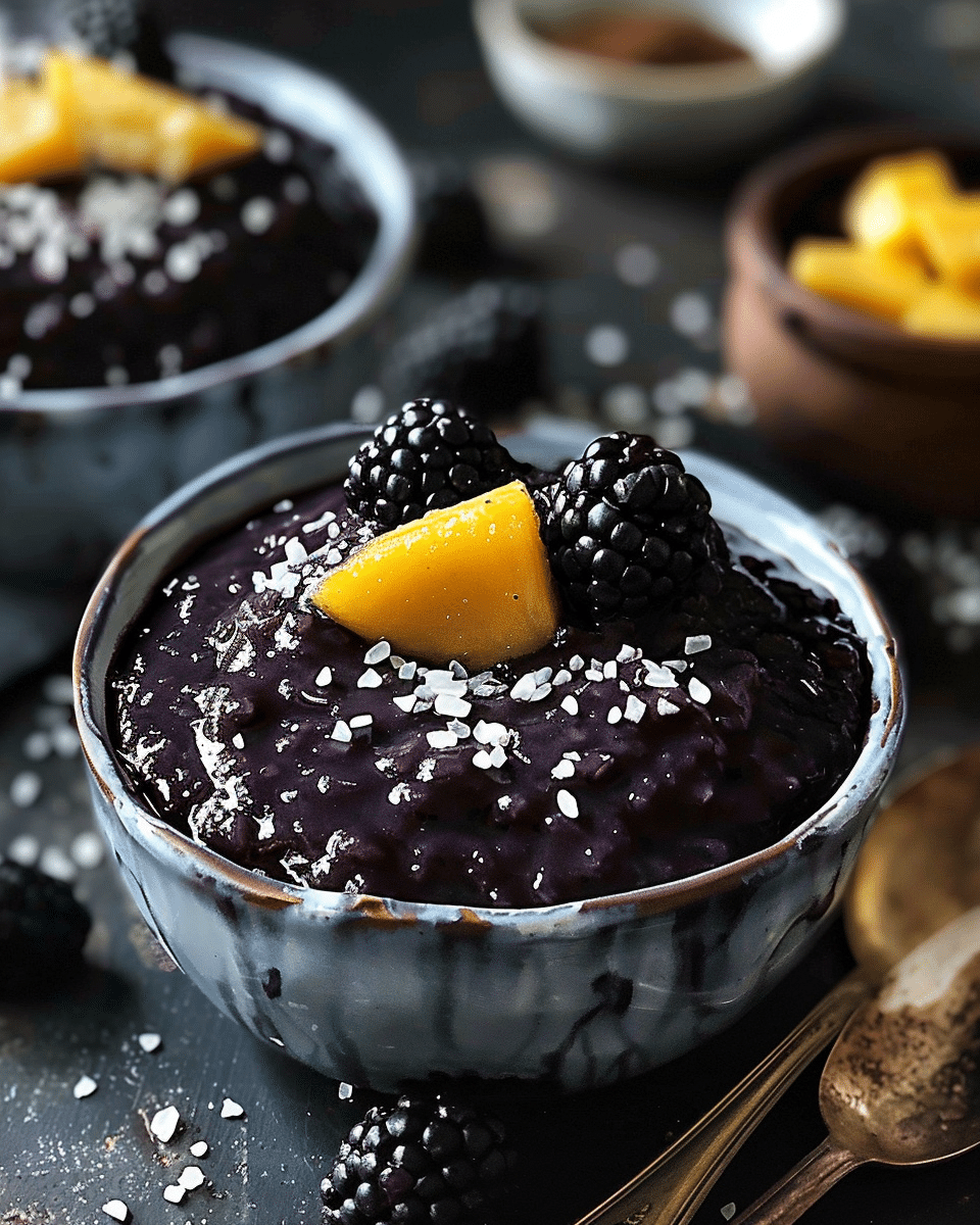 Thai Black Sticky Rice Pudding: A Luxurious and Flavorful Dessert