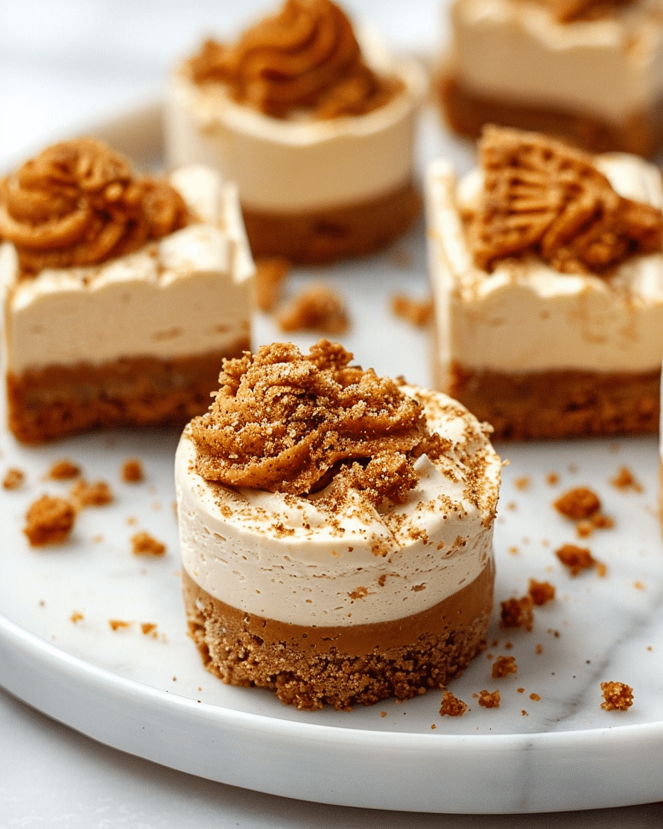 Vegan No-Bake Biscoff Cheesecake Bites